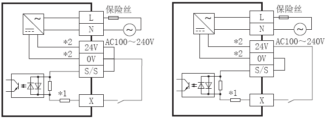 FX3S-20MR/ES輸入接線(xiàn)圖