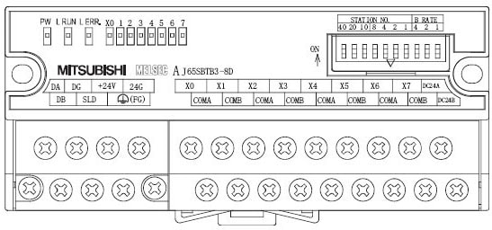 三菱cc-link模塊AJ65SBTB1-8D表面形狀圖